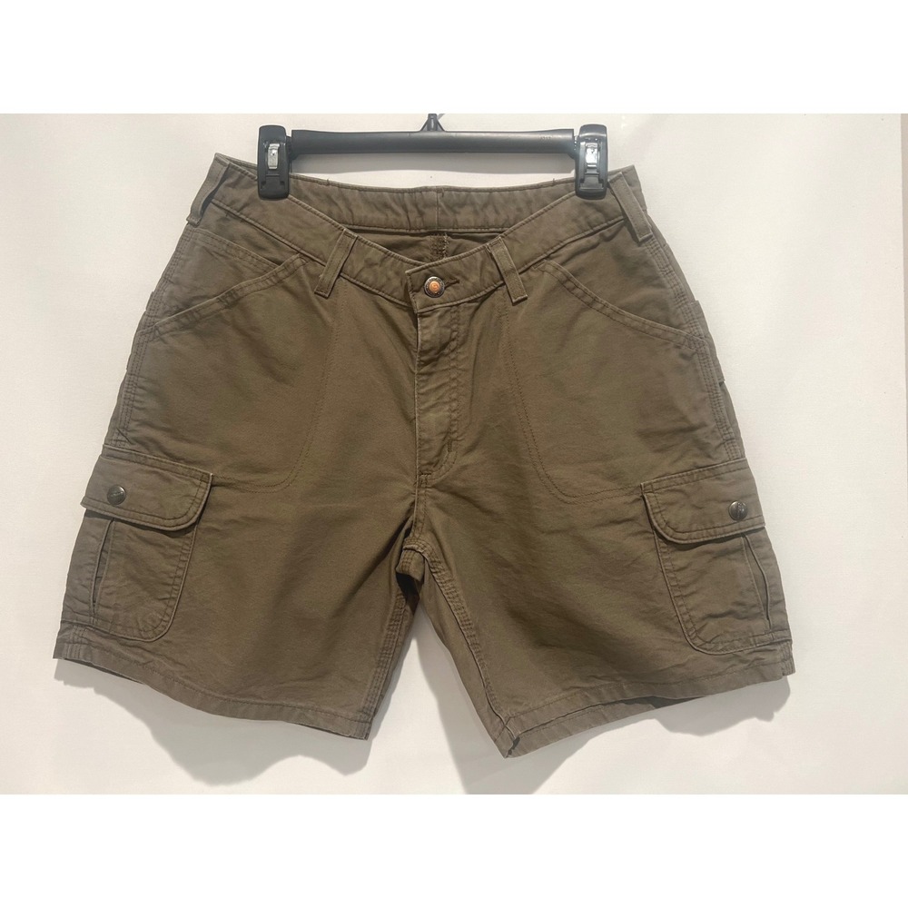 Carhartt Cargo Shorts Brown Canvas Utility Outdoor Hiking Womens 32" Waist Retro